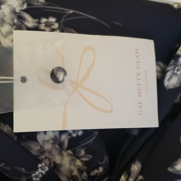 Gal Meets Glam Vienna Floral Midi Tie Dress size 0 NWT - Picture 4 of 12